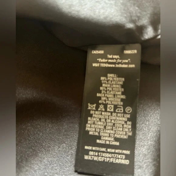 Ted Baker Architectural Black Pencil NWT Dress Size 8 - Picture 10 of 10